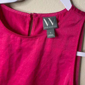 WORTHINGTON HOT PINK BUSINESS CASUAL SLIMMING BLOUSE SMALL